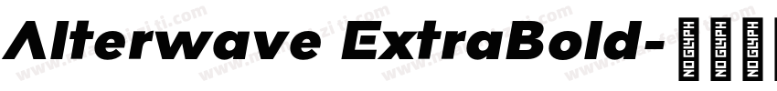 Alterwave ExtraBold字体转换